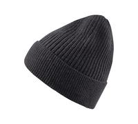 FALKE Unisex Beanie-Mütze Basic Fancy Lambswool U Be Wolle schnelltrocknend warm 1 Stück, Grau Asphalt Melange 3180, OneSize