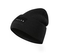 FALKE Unisex Beanie-Mütze Basic Label Big U Be Wolle schnelltrocknend warm 1 Stück, Schwarz Black 3000, ONESIZE