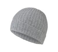 FALKE Unisex Basic Ribbed U Be Kaschmir schnelltrocknend warm Beanie-Mütze, Grau Light Heather 3223, OneSize