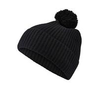 Falke Strickmütze (Bommel) Unisex - Kaschmir, Bommel - schwarz - 1 Stück