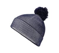 FALKE Unisex Beanie-Mütze Ski Hat with Pompom U BE Wolle Funktionsmaterial schnelltrocknend warm 1 Stück, Blau (Space Blue 6116), OneSize