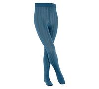 FALKE Unisex Kinder Classic Rib K TI Strumpfhose, Blickdicht, Blau (Denim 6062), 110-116