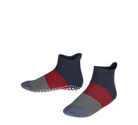 FALKE Unisex Kinder Stoppersocken Colour Block K HP Baumwolle rutschhemmende Noppen 1 Paar, Blau (Dark Blue Melange 6688) neu - umweltfreundlich, 19-22