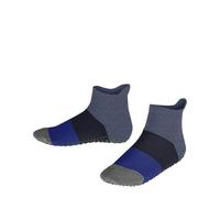 FALKE Unisex Kinder Stoppersocken Colour Block K HP Baumwolle rutschhemmende Noppen 1 Paar, Blau (Blau Melange 6667) neu - umweltfreundlich, 39-42