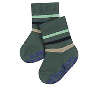 FALKE Unisex Kinder Family K So Baumwolle Einfarbig 1 Paar Hausschuh-Socken, Grün (Dark Jade 7248), 62-68