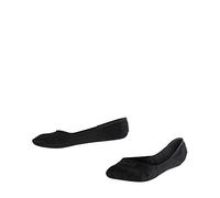 FALKE Unisex Kinder Füßlinge Ballerina K IN Baumwolle unsichtbar einfarbig 1 Paar, Schwarz (Black 3000), 35-38