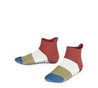 FALKE Unisex Kinder Hausschuhe Colour Block, Baumwolle, 1 Paar, Orange (Terra 8820), 35-38