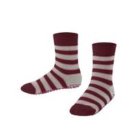 FALKE Unisex Kinder Hausschuhe Simple Stripes, Nachhaltige Baumwolle, 1 Paar, Rot (Ruby 8830), 23-26