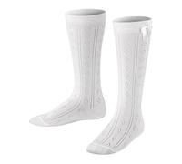 FALKE Unisex Kinder Kniestrümpfe Ajour K Kh Baumwolle lang gemustert 1 Paar, Weiß White 2000, 35-38