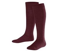 FALKE Unisex Kinder Kniestrümpfe Comfort Wool K Kh Wolle Funktionsmaterial lang einfarbig 1 Paar, Rot Ruby 8830, 39-42