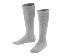 FALKE Unisex Kinder Kniestrümpfe Family, Baumwolle, 1 Paar, Grau (Light Grey 3400), 27-30 (3-6 Jahre)