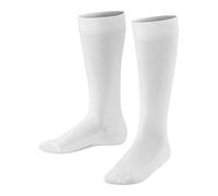 FALKE Unisex Kinder Kniestrümpfe Family, Baumwolle, 1 Paar, Weiß (White 2000), 35-38 (9-12 Jahre)