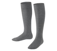 FALKE Unisex Kinder Kniestrümpfe Family K Kh nachhaltige Baumwolle lang einfarbig 1 Paar, Grau Light Grey Melange 3390, 31-34