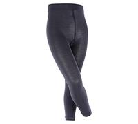 FALKE Unisex Kinder Leggings Active Warm K LE Wolle einfarbig 1 Stück, Blau (Marine 6120), 80-92