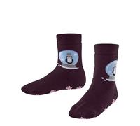 FALKE Unisex Kinder Little Snow Globes K HP Baumwolle Wolle Rutschhemmende Noppen 1 Paar Stoppersocken, Rot (Merlot 8005), 19-22