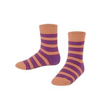 FALKE Unisex Kinder Simple Stripes K HP Baumwolle Rutschhemmende Noppen 1 Paar Stoppersocken, Rot (Cantaloupe 8771) neu-umweltfreundlich, 23-26