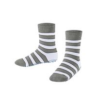 Falke Hausschuhe Simple Stripes (Baumwolle-Mischung) hellgrau Kinder, Größe 31-34