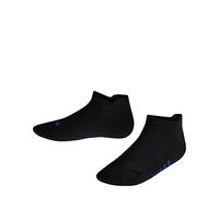 FALKE Unisex Kinder Sneakersocken Cool Kick Sneaker K Sn weich atmungsaktiv schnelltrocknend kurz einfarbig 1 Paar, Schwarz Black 3000, 35-38