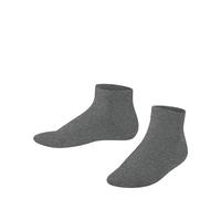 FALKE Unisex Kinder Sneakersocken Family K Sn nachhaltige Baumwolle kurz einfarbig 1 Paar, Grau Light Grey Melange 3390, 31-34