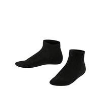 FALKE Unisex Kinder Sneakersocken Family K Sn nachhaltige Baumwolle kurz einfarbig 1 Paar, Schwarz Black 3000, 27-30