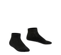 FALKE Unisex Kinder Sneakersocken Family K Sn nachhaltige Baumwolle kurz einfarbig 1 Paar, Schwarz Black 3000, 31-34