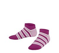 FALKE Unisex Kinder Sneakersocken Simple Stripes K Sn Baumwolle kurz gemustert 1 Paar, Rosa Gloss 8550, 27-30