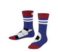 FALKE Unisex Kinder Socken Active Soccer K So Baumwolle Funktionsmaterial dünn atmungsaktiv gemustert 1 Paar, Blau Royal Blue 6051, 27-30