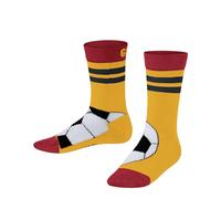 FALKE Unisex Kinder Socken Active Soccer K So Baumwolle Funktionsmaterial dünn atmungsaktiv gemustert 1 Paar, Gelb Sun 1312, 39-42