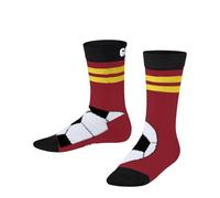 FALKE Unisex Kinder Socken Active Soccer K So Baumwolle Funktionsmaterial dünn atmungsaktiv gemustert 1 Paar, Rot Sporty Red 8003, 39-42