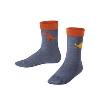 FALKE Unisex Kinder Socken Dinosaurs K So Baumwolle gemustert 1 Paar, Blau Light Jeans 6662, 19-22