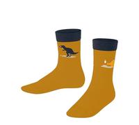 FALKE Unisex kinder Socken Dinosaurs K So Baumwolle gemustert 1 Paar, Gelb Curcuma 1853, 39-42
