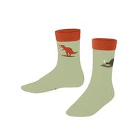 FALKE Unisex Kinder Socken Dinosaurs K So Baumwolle gemustert 1 Paar, Grün Jade 7376, 35-38