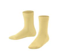 FALKE Unisex Kinder Socken Family K So Baumwolle einfarbig 1 Paar, Gelb Buttercup 1327, 31-34