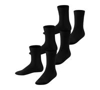 FALKE Unisex Kinder Socken Family Multipack K So Baumwolle einfarbig 3 Paar, Schwarz Black 3000, 39-42