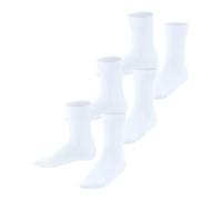 FALKE Unisex Kinder Socken Family Multipack K So Baumwolle einfarbig 3 Paar, Weiß White 2000, 35-38