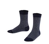 FALKE Unisex Kinder Socken Glitter Stripe, Baumwolle, 1 Paar, Blau (Marine 6120), 23-26