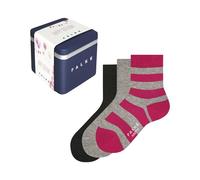 FALKE Unisex Kinder Socken Happy Triple Pack Giftbox K So Baumwolle gemustert 3 Paar, Mehrfarbig Blue Grey Pink 0010, 39-42