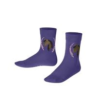 FALKE Unisex kinder Socken Horse K So Baumwolle gemustert 1 Paar, Lila Crocus 8305, 39-42