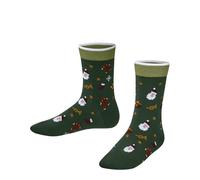 FALKE Unisex kinder Socken Merry Christmas K So Baumwolle gemustert 1 Paar, Grün Seaweed 7297, 27-30