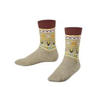 FALKE Unisex Kinder Socken Pumpkin Fair Isle K So Baumwolle gemustert 1 Paar, Beige Sand Melange 4650, 19-22