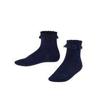 FALKE Unisex Kinder Socken Romantic Lace K So Baumwolle einfarbig 1 Paar, Blau Marine 6120, 27-30