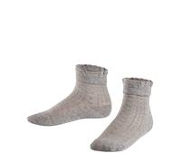FALKE Unisex Kinder Socken Romantic Net, Baumwolle, 1 Paar, Grau (Concrete Mel. 3615), 27-30