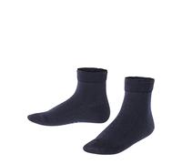 FALKE Unisex Kinder Socken Romantic Net K So Baumwolle einfarbig 1 Paar, Blau Marine 6120, 31-34