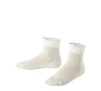 FALKE Unisex Kinder Socken Romantic Net K So Baumwolle einfarbig 1 Paar, Weiß Off-White 2040, 23-26