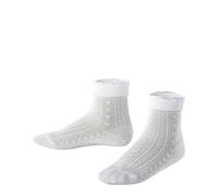 FALKE Unisex Kinder Socken Romantic Net K So Baumwolle einfarbig 1 Paar, Weiß White 2000, 23-26