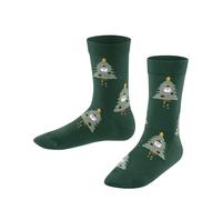 FALKE Unisex Kinder Socken Santas Spacerocket K So Baumwolle gemustert 1 Paar, Grün Emerald 7950, 19-22