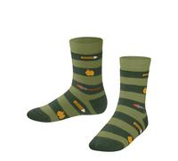 FALKE Unisex kinder Socken School Supplies K So Baumwolle gemustert 1 Paar, Grün Ferngreen 7084, 35-38