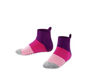 FALKE Unisex Kinder Stoppersocken Colour Block K Hp Baumwolle rutschhemmende Noppen 1 Paar, Rosa Crocus 6962, 23/26 EU