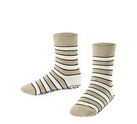 FALKE Unisex Kinder Stoppersocken Simple Stripes K Hp Baumwolle rutschhemmende Noppen 1 Paar, Beige Sand Melange 4650, 39/42 EU