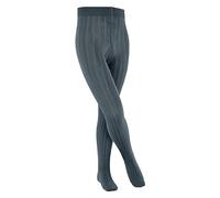 FALKE Unisex Kinder Strumpfhose Classic Rib, Baumwolle, 1 Stück, Grün (Cypress 7673), 110-116